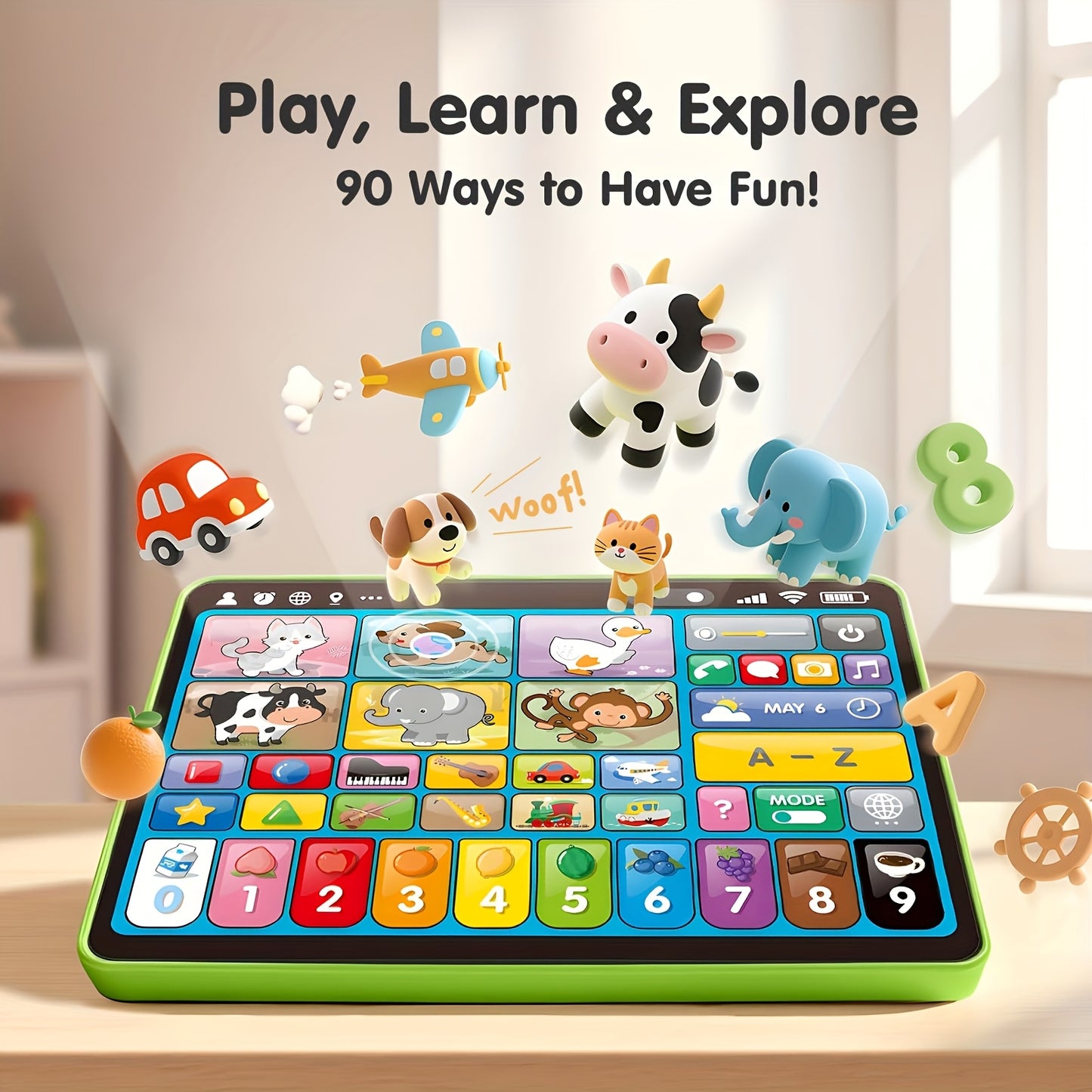 [Birthday Christmas Gifts] 2026 New Learning Tablet For Toddlers, Trilingual Learning Toys With Music & Sound, Speech Therapy Toys For 12 Months Boy Girl, Musical Baby Birthday Toys For 1 Year Old Girls, Toddler Educational Toys Birthday Christmas Gifts,