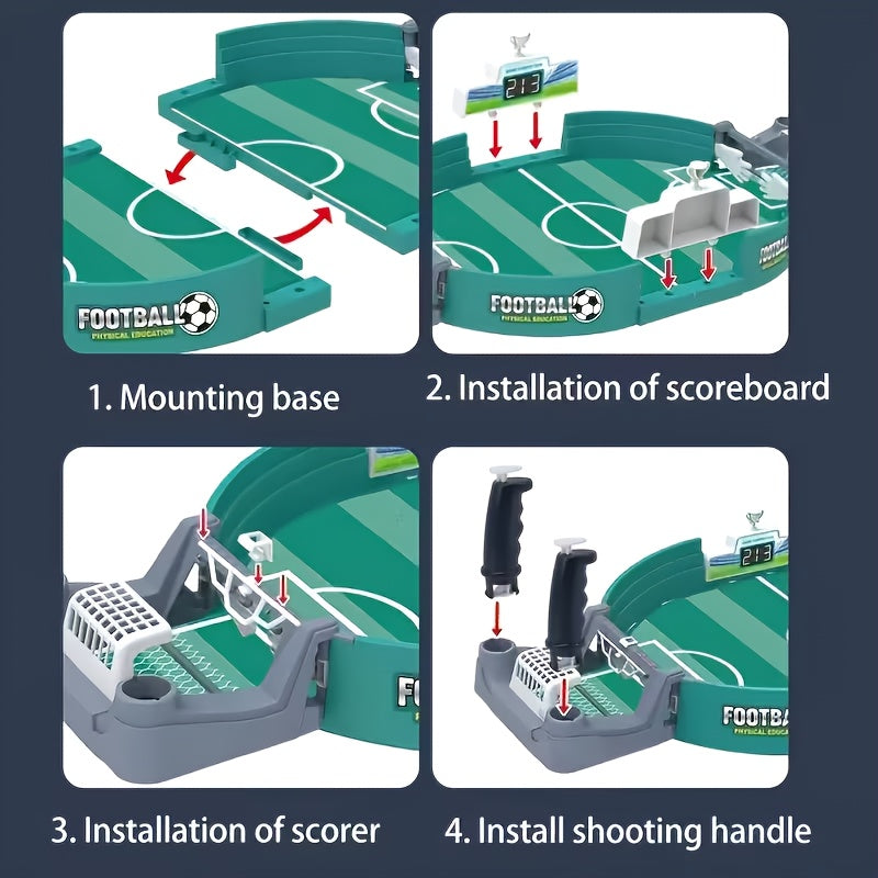 Kids' Portable Table Football Game Set, Parent-Child Versus Football Toy, 2-Player Competitive Puzzle Table Game, Durable PP Material, Independent Tabletop Design, Indoor Family Game, Kids' Party Toy, Christmas, Thanksgiving Gift, Soccer Board Game