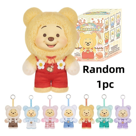 MINISO Disney Winnie The Pooh Candy Series Plush 1pc Random X, Cute Birthday Gift for Christmas, Halloween, Polyester Fiber, Mixed Color, Graduation Season Gift