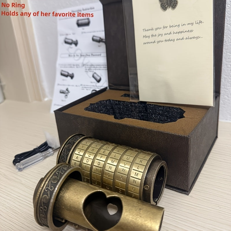 Retro Mini Combination Lock, Brain Teasers, Boxed Puzzles, Creative Puzzle Gift Sets, Puzzle Games, Fun, Creative, And Romantic, Birthday Gifts, Combination Lock Wedding Gifts, Valentine's Day Gifts, Escape Room Props, Christmas Gifts