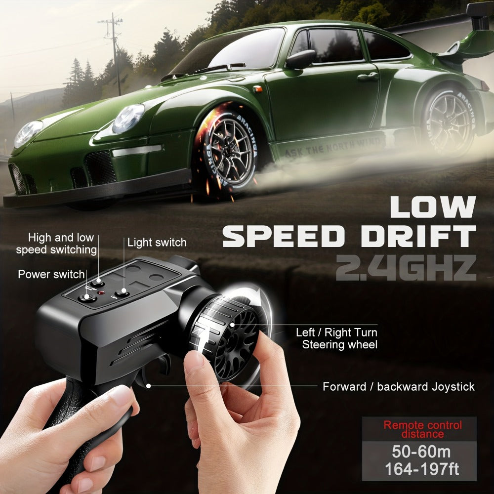 High-Speed Drift RC Car 1:24 Scale S814 – Remote Control Drift Car for Kids & Adults, 360° Spin Stunt Vehicle Toy, Birthday Christmas Gift, Multiple Colors (Grey/Orange/Blue/Green/Purple)