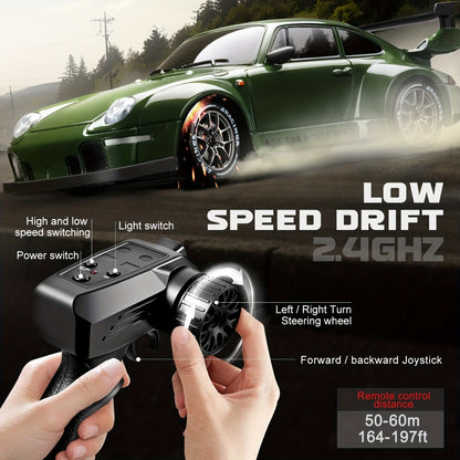 High-Speed Drift RC Car 1:24 Scale S814 – Remote Control Drift Car for Kids & Adults, 360° Spin Stunt Vehicle Toy, Birthday Christmas Gift, Multiple Colors (Grey/Orange/Blue/Green/Purple)