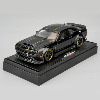 1:32 Scale Dodge Hellcat Metal Die-Cast Car Model - Features Openable Doors, Comes with Display Base, Perfect for Collectors, Beautiful Decoration & Gift Idea for Friends, Birthdays, Christmas, And New Year