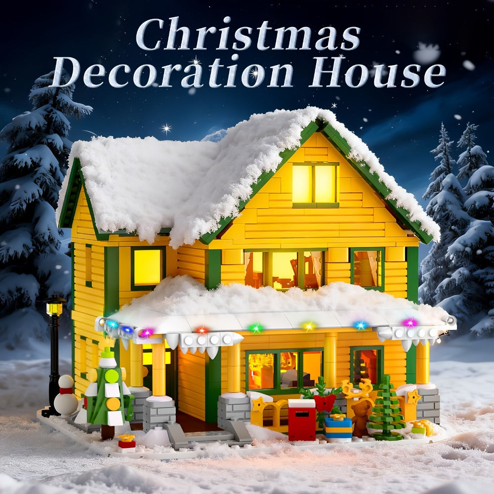 Christmas Story Building Blocks Set 1146 Pcs – Classic Movie-Style Christmas House Model with LED Lights & Character Figures, Holiday Display Decoration, Family Gift for Adults & Kids