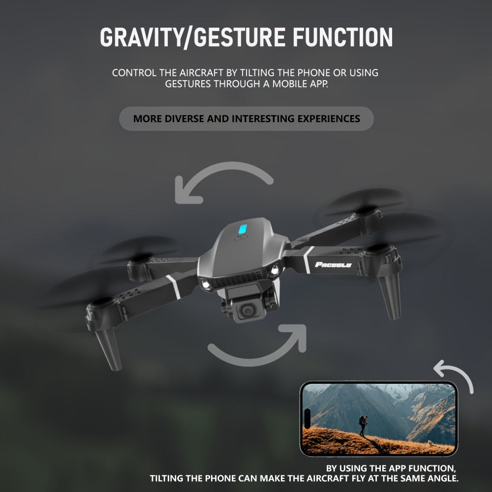 E88 Dual Camera Drone with 360° Stunt Flip & Surround Flight – Optical Flow Positioning, Intelligent Height Hold, Foldable Portable Body, 500mAh Battery, Indoor Outdoor RC Quadcopter for Adventure