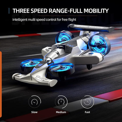 RC Flying Car Drone Combo for Kids – Remote Control 2-in-1 Racing Car & Quadcopter, One-Key Takeoff, 360° Flips, Stable Hover, Foam Body, Fun Birthday Gift