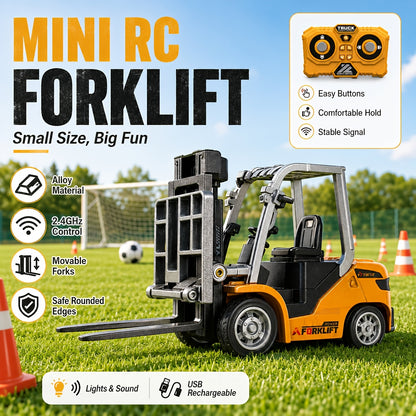 9 Channels Remote Control Loader, 2.4Ghz RC Construction Vehicle Truck with Alloy Metal Cap, Light & Sound, Rechargeable Battery, Ideal Gift for Halloween Thanksgiving Christmas