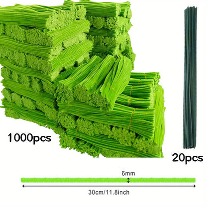 There Are 1020 Solid Color Twist Sticks with Patterned Rods Available in 20 Different Colors. They Feature Upgraded, Thicker Fuzzy Strips, with Ample Quantity Suitable for Various Projects, Crafts, And Are Ideal for Beginners.