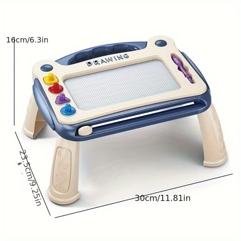 Kids Drawing Board Toy 3-in-1 with Stamps Brush Stand – Magnetic Doodle Art Set for Toddlers Boys Girls Ages 3+ Birthday Easter Christmas Gift STEM Creative Play