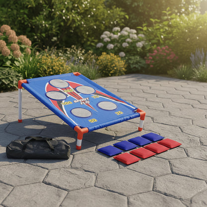 Bean Bag Toss Game Set - 1 Boards, 8 Bean Bags & Carry Bag | Outdoor/Indoor Fun for Kids & Adults | Perfect for Camping, Parties, Beach, Backyard | Halloween & Christmas Gift