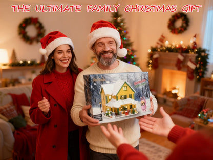 Christmas Story Building Blocks Set 1146 Pcs – Classic Movie-Style Christmas House Model with LED Lights & Character Figures, Holiday Display Decoration, Family Gift for Adults & Kids