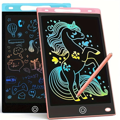 2pcs 10 Inch LCD Writing Tablet, Colorful Board, Reusable Electronic Drawing Pad, Educational Learning Toys for 3 4 5 6 Year Old Boys Girls, Portable Gift for Home School Travel