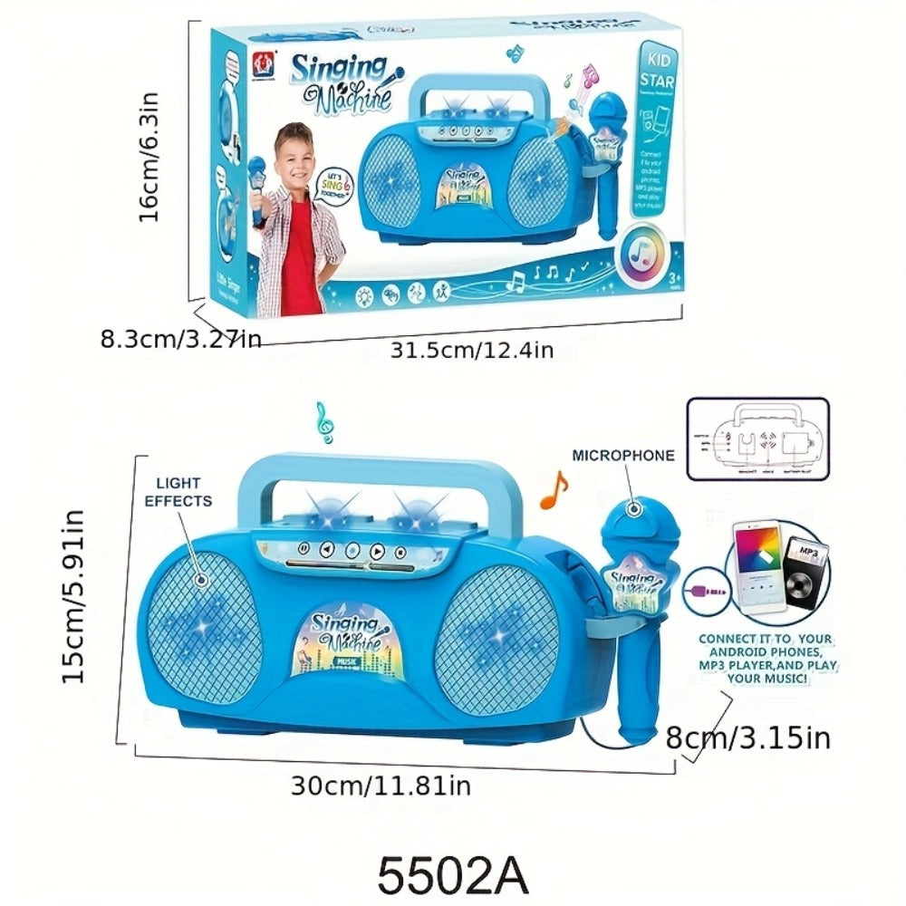 A Fantastic Light-Up Singing Toy for Kids Featuring a Microphone, Perfect for Birthdays And Holidays. This All-In-One Music Machine Is Ideal for Boys And Girls Aged 3 to 7