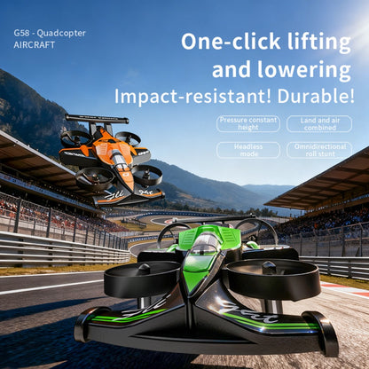 2-in-1 Mini RC Car and Drone Combo – Dual Mode Switch, One-Touch Takeoff, Stable Hover, Racing Mode, Headless Mode, 360° Aerial Flips, Fun RC Toy Gift for Kids Boys Girls Birthday Christmas
