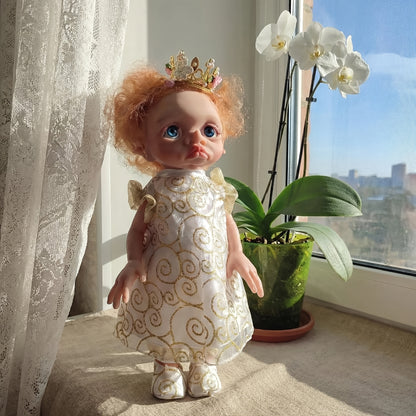 15 Inches/ 38Cm Soft Vinyl Reborn Doll Fully Hand Painted Fairy Elf Collectible Art Doll, Halloween/ Thanksgiving Day/ Christmas Gift Carnival Easter Gift