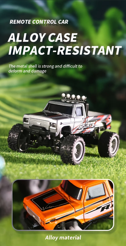 [High-Speed Mini RC Car] 1/64 Mini Alloy Off-road Climbing RC Car | 2.4GHz High Speed Die-cast Monster Truck with Shock Absorber - Toy Gifts for Adults and Children