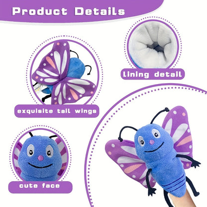 6pcs Insect Finger Puppet Set, Mini Hand Puppets Suitable for Kids, Cute Animal for Role-Playing And Storytelling, Realistic Finger Puppet for Toddlers
