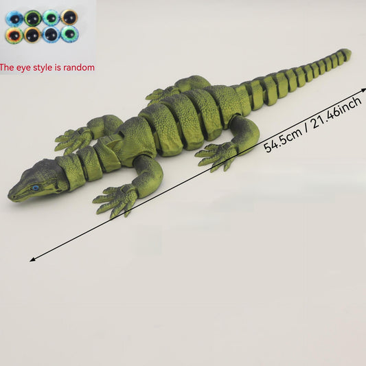 3D Printed Ultra-Long Lizard, Realistic Lizard Model, Animal Figurine, Tabletop Decoration, Ideal As A Festive Gift, Birthday Present, Or Surprise Gift, 21.46 Inch, Random Color, Composed Of Head, Body, And Tail, Easy to Assemble, Open The Mouth