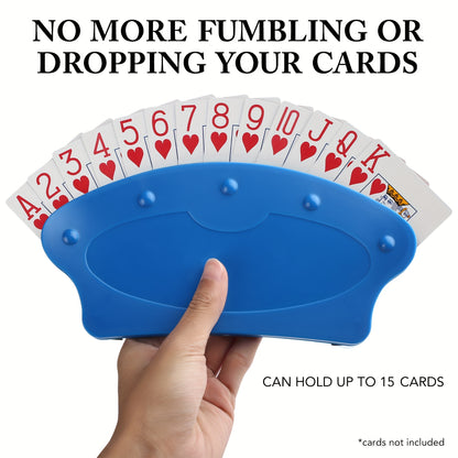 4Pcs Hands Free Plastic Playing Card Holder for Seniors Adult Card Holder Rack Family Card Game Holders