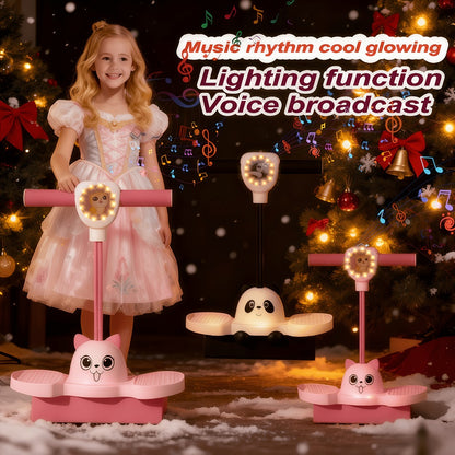 Hop Ball for Kids & Adults – Luminous Bouncing Balance Ball with Non-Slip Thickened Rubber, Princess Pink & Panda Black, Fun Indoor Outdoor Sports Toy & Birthday Gift for Boys and Girls