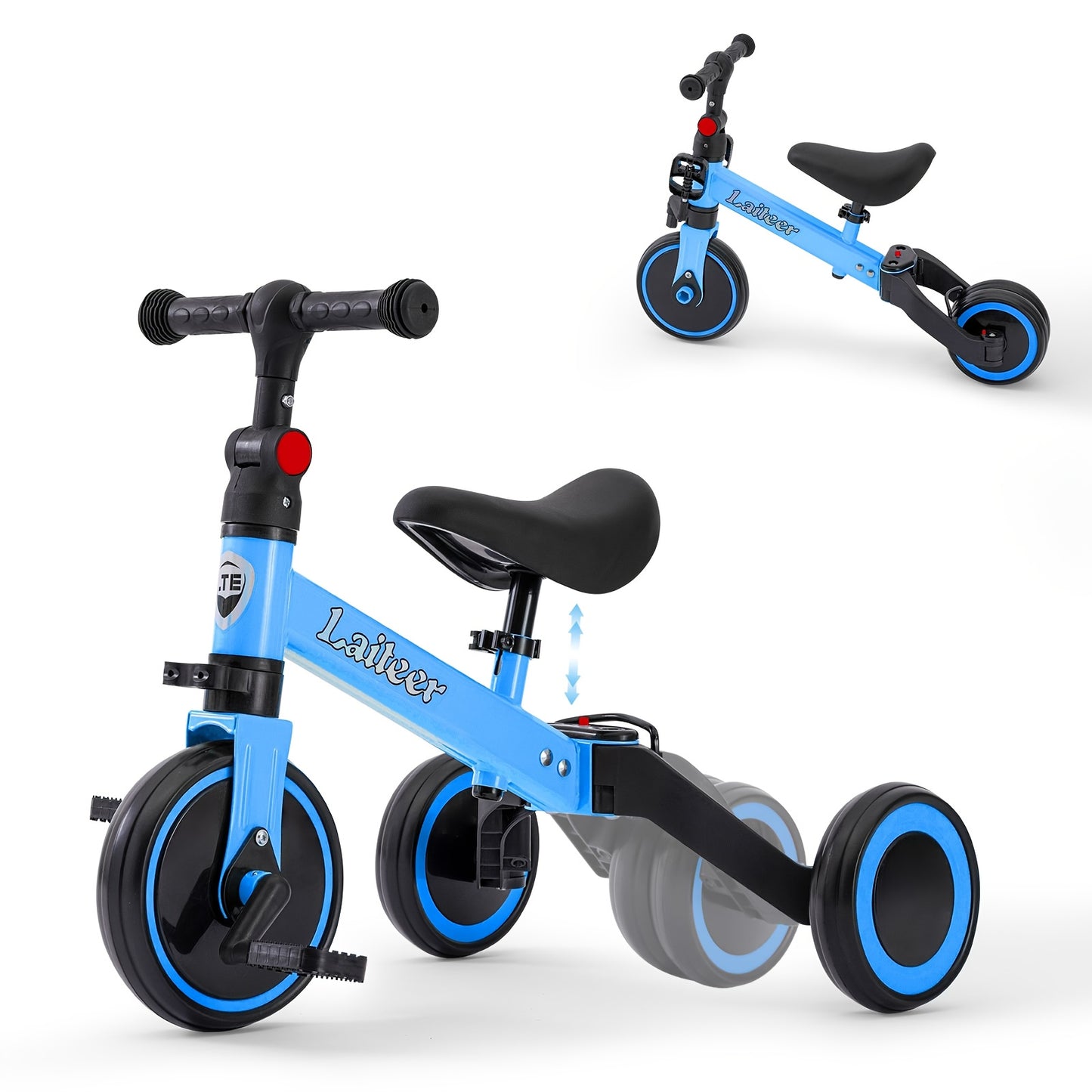 [3-In-1 Bike & Trike] Winfire 3-In-1 Toddler Balance Bike And Convertible Trike for Kids 2, Adjustable Bike with Foldable Rear Wheels, Removable Pedals, Kids Tricycle And Balance Bike Combo