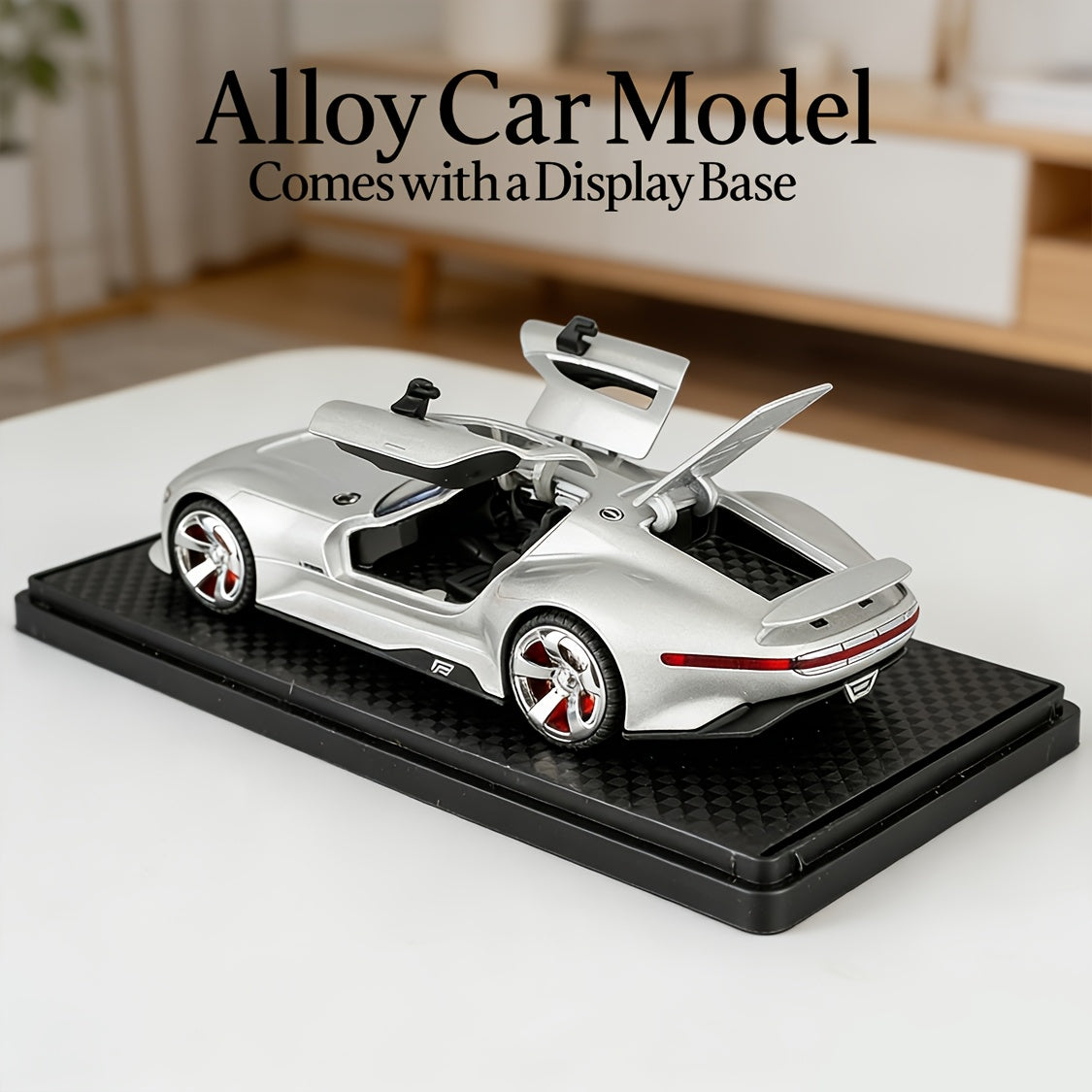 Mercedes-Benz GT Supercar Model with Gull-Wing Doors - Zinc Alloy Collectible, High-Detail Static Display, Perfect Birthday/Christmas Gift for Car Lovers