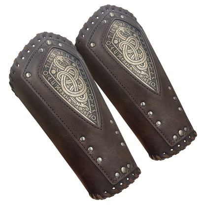 Two-pack of Medieval Color-eraser Snake Wrist Guards in Nordic Viking Style Retro COSPLAY Props