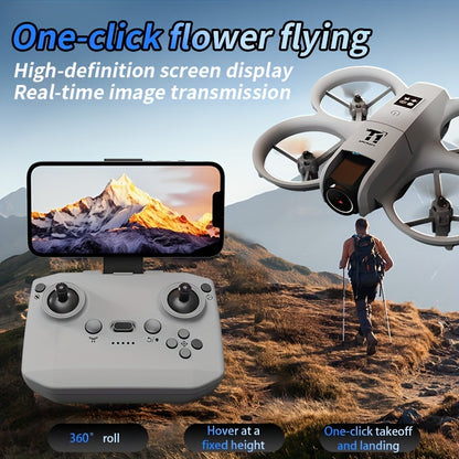 2026 Upgraded 4K Remote Control Airplane, Automatic Hover One-key Return, Two Rechargeable Batteries Long-endurance Drone, Shock And Collision Design, One-key Roll, Optical Flow Vision Automatic Hover Function, WiFi Real-time Return Of Images