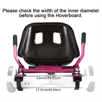 Hoverboard Go Kart Seat Attachment Buggy Conversion Kit 6.5-10 Inch Self-Balancing Scooter 360 Front Wheel Off-Road Tires Shock Absorber Kids Gift No Hoverboard White Black Blue Pink Purple