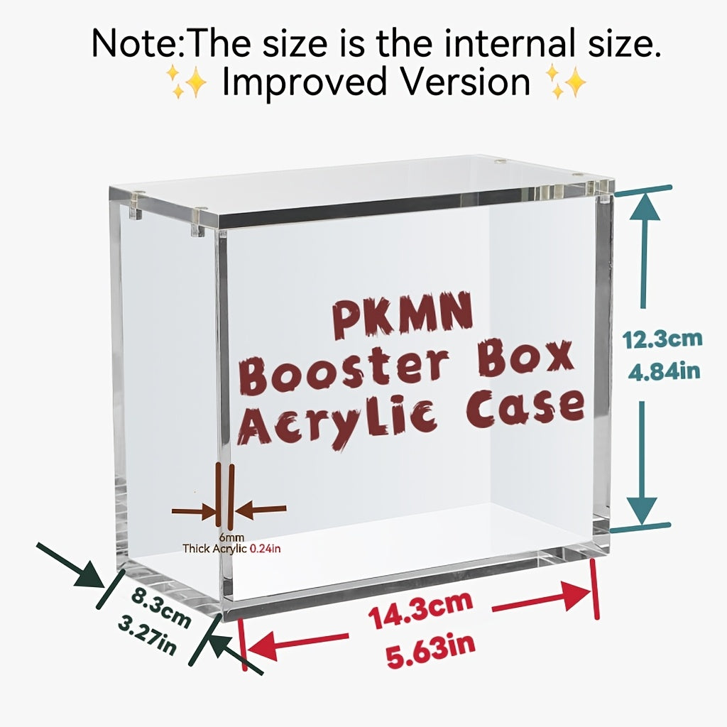Acrylic Case, Rounded Corner Design, Self-closing Cover, UV Protection, Upgraded Packaging