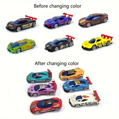 6-Pack Color Changing Die-Cast Toy Cars for Kids – Temperature Sensitive Alloy Vehicles That Change Color in Water, Assorted Styles, Gift for Boys Girls Ages 3-6