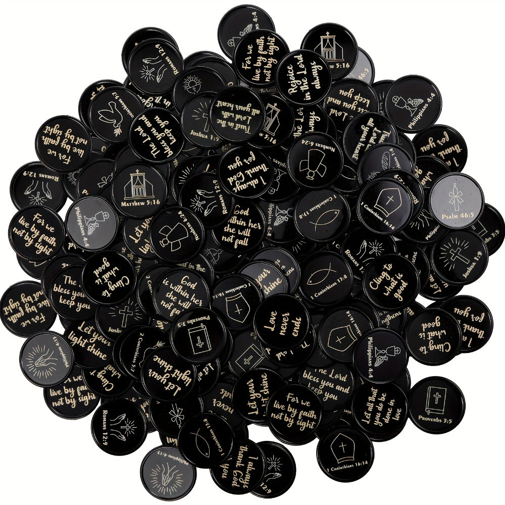 Bible Verse Coins Bulk 120 Pack – Christian Gift Tokens with Motivational Scripture Quotes for Church, Sunday School, VBS Prizes & Religious Party Favors