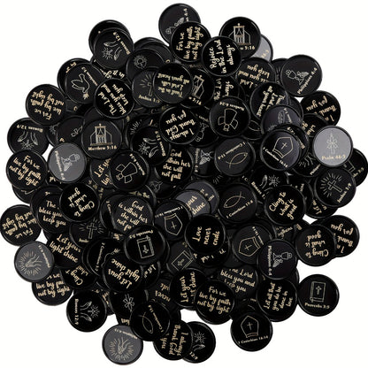 Bible Verse Coins Bulk 120 Pack – Christian Gift Tokens with Motivational Scripture Quotes for Church, Sunday School, VBS Prizes & Religious Party Favors