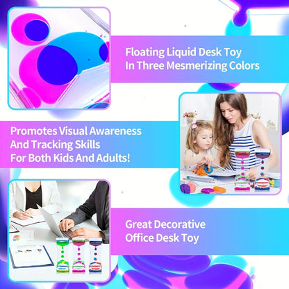 Liquid Motion Bubbler Hourglass Sensory Toy 6 or 12 Pack – Colorful Calming Timer Fidget Toy for Kids, Teens & Adults, Anxiety Relief & Relaxation, Classroom & Desk Decor