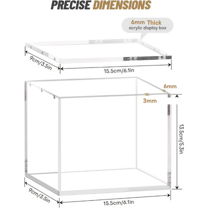 Booster Box (Not ETB !) Case Acrylic Display Case Compatible With PKMN Booster Box Case 6mm+6mm+3mm Thick Stackable Booster Box Acrylic Case With Magnets Lid Clear Boxes For Display