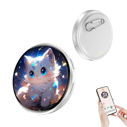 2026 New Electronic Badge with Display, Dynamic Touch, High Frame Rate, 600mAh Battery Life, 6.0 Bluetooth, USB Magnetic Charging, Anime Brooch & Digital Badge Compatible with Anime Fans to Wear On Occasions, Cosplay And Concerts