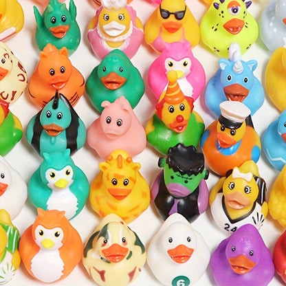 JXJ Rubber Duck - 2" Bulk Floating Duck for Children - Bath Toy Variety - Party Gifts, Birthdays, Bathing, And More