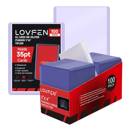 Top Loader Card Sleeves Combo Set 100/500/1000/2000pcs – 35pt 3x4 Inch Hard Card Holders with Soft Sleeves for Baseball, Football, Soccer & Collectible Trading Cards Protection