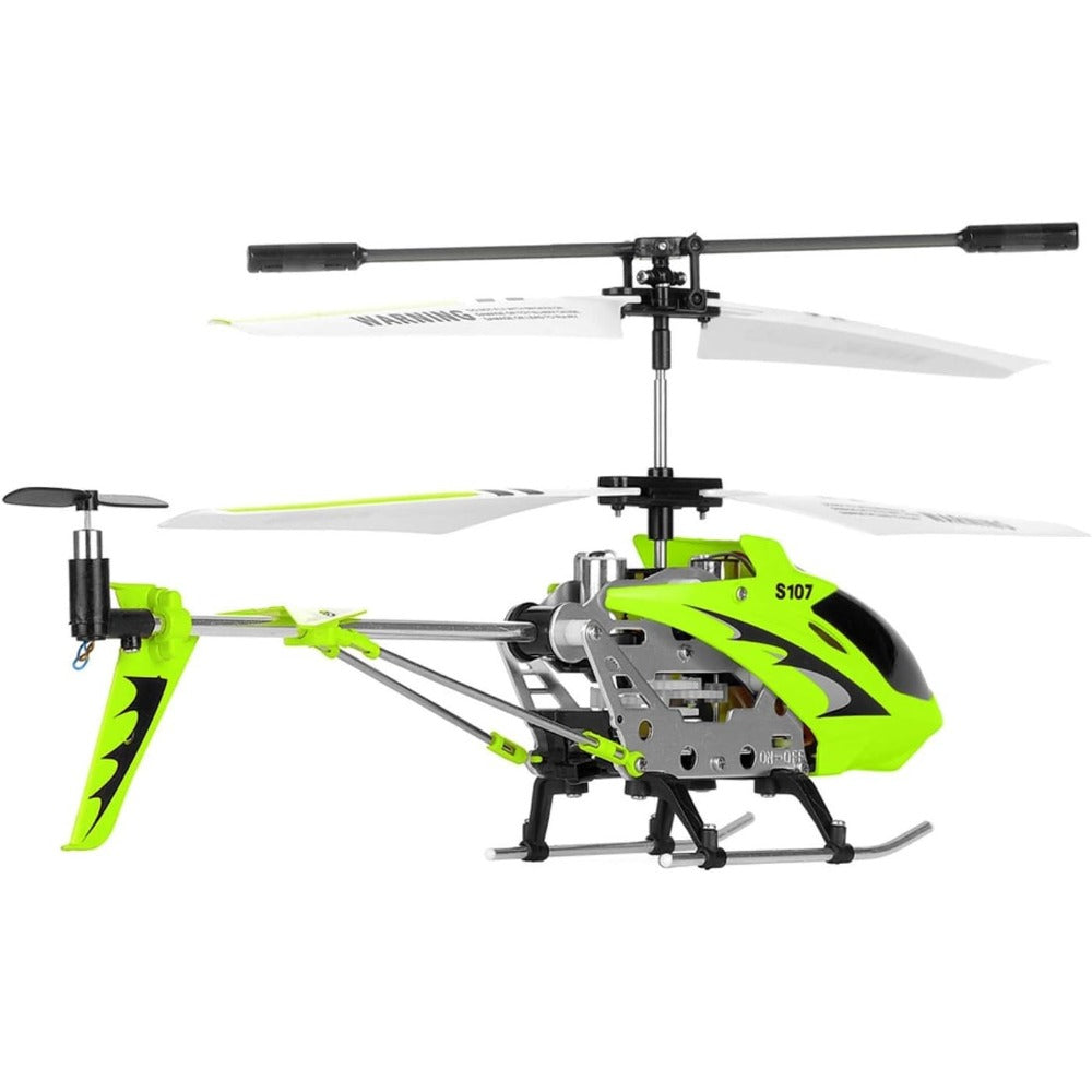 Syma S107G RC Helicopter 3.5-Channel Indoor Remote Control Helicopter with Gyro Stabilizer, USB Charger & Spare Blade – Easy-to-Fly Toy for Kids & Beginners (Green/White/Blue/Yellow)
