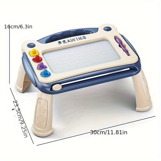 [Birthday Easter Gift] Drawing Board Toy, Learning Toy, Perfect Birthday Gift for Boys And Girls, Easter/ Day Gift (4 Stamps 1 Brush 4 Stands, Green Drawing Board (No Stand))