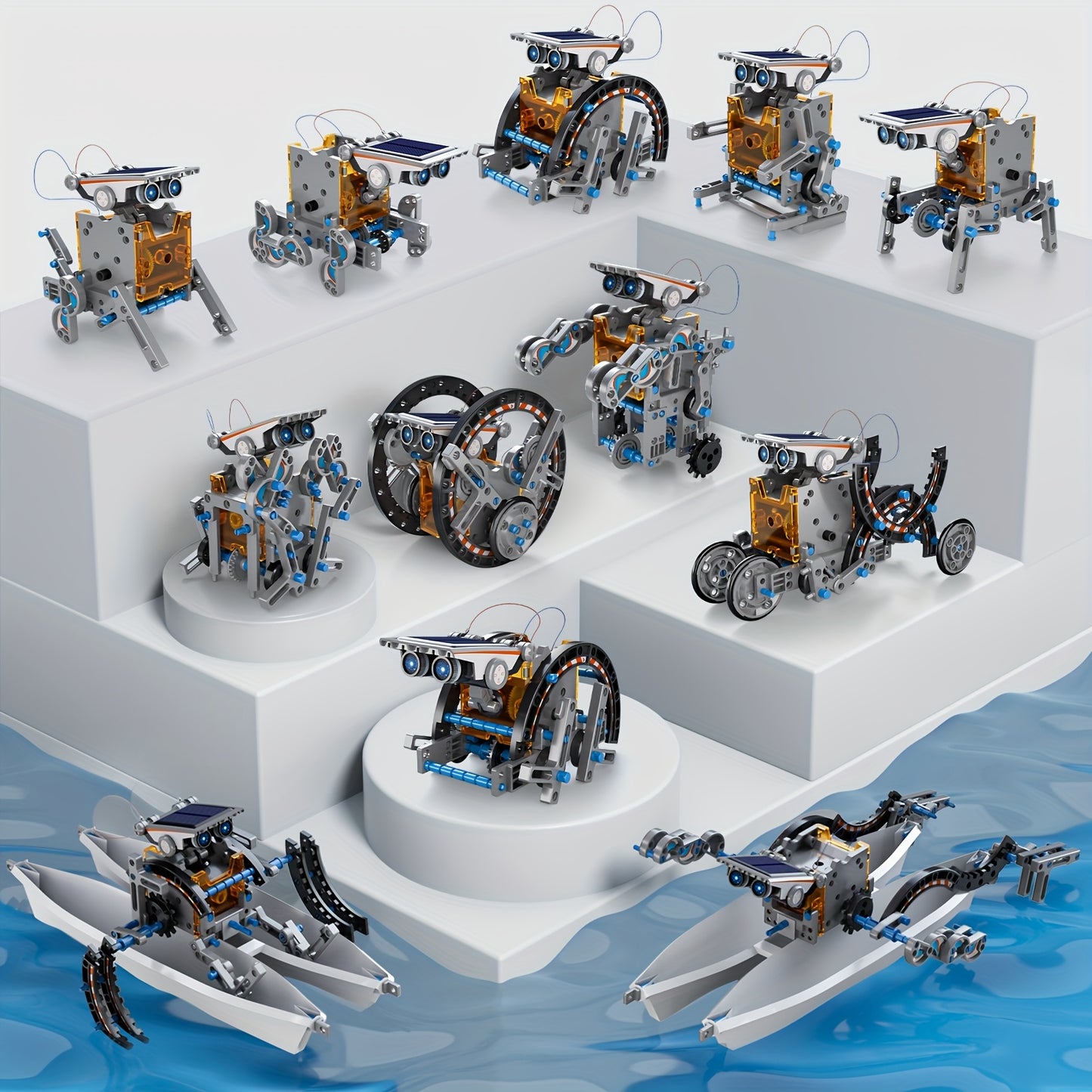 12-in-1 STEM Solar Robot Kit Toys, Educational Building Science Experiment Set Birthday Gifts for Kids Boys Girls 8 9 10 11 12 13 Years Old