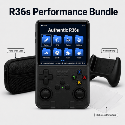 Authentic R36S ArkOs 128GB Game Console Retro Handheld 3.5 Inch IPS Screen Portable Gaming Device