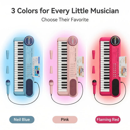 Electronic Organ 37-key Multi-functional Children's Toy Educational Instrument Set Microphone Piano, Birthday Gift for Boys And Girls