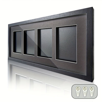Trading Card Display Case Wall Mounted Wood Frame – Pokemon TCG Sports Cards 35–360pt Compatible, 1/2/4/6/10 Grid Options, Card Collector Gift for Teen & Adult Ages 14+