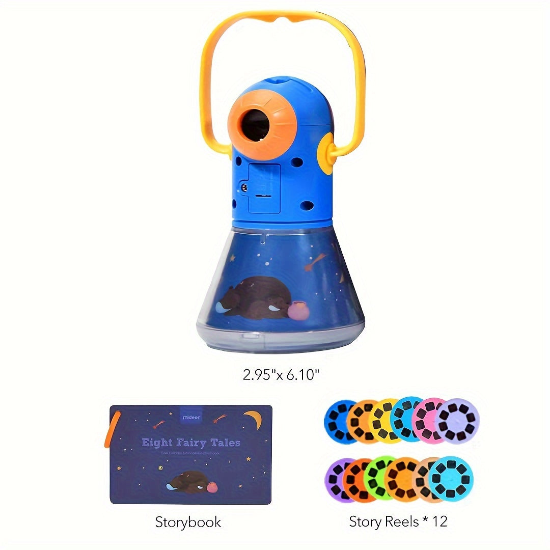 MiDeer Youngsters' Torch Storybook Projector - Creative Educational Toy with 12 Story Reels, Flashlight Fun for Youngsters, Perfect Birthday Gift (Batteries Not Included), Interactive Learning | Creative Design | Sturdy Acrylic Build, MIDEER