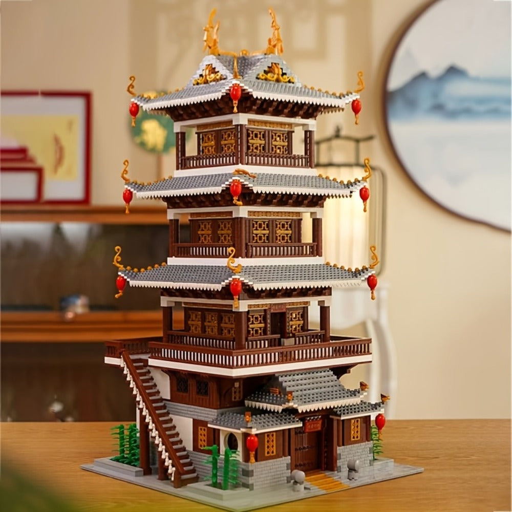 Ancient Chinese Palace Building Blocks Set 6134 Pcs – Heavenly Fairy Mirror Architecture Mini Brick Model, Expert-Level Display Kit for Adults, Home Decor Christmas New Year Gift
