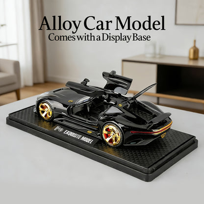 Mercedes-Benz GT Supercar Model with Gull-Wing Doors - Zinc Alloy Collectible, High-Detail Static Display, Perfect Birthday/Christmas Gift for Car Lovers