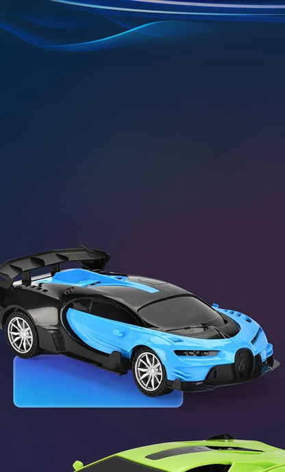 1:24 High-Speed Drift RC Car with LED Lights – 4-Channel Simulation Model Remote Control Car Toy, Green Blue Black Red Black Color Options, Birthday Christmas Halloween Gift for Boys & Girls