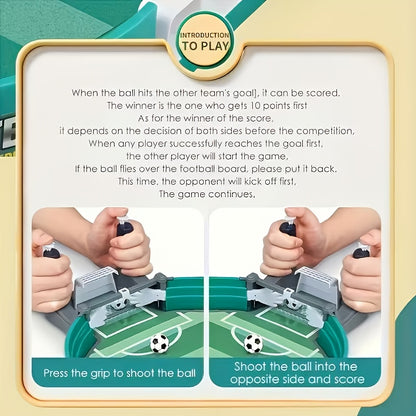 Kids' Portable Table Football Game Set, Parent-Child Versus Football Toy, 2-Player Competitive Puzzle Table Game, Durable PP Material, Independent Tabletop Design, Indoor Family Game, Kids' Party Toy, Christmas, Thanksgiving Gift, Soccer Board Game