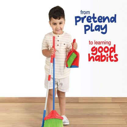 Play22 Kids Cleaning Set 4 Piece - Toy Cleaning Set includes Broom, Mop, Brush, Dust Pan - Toy KitchenCleaning Set